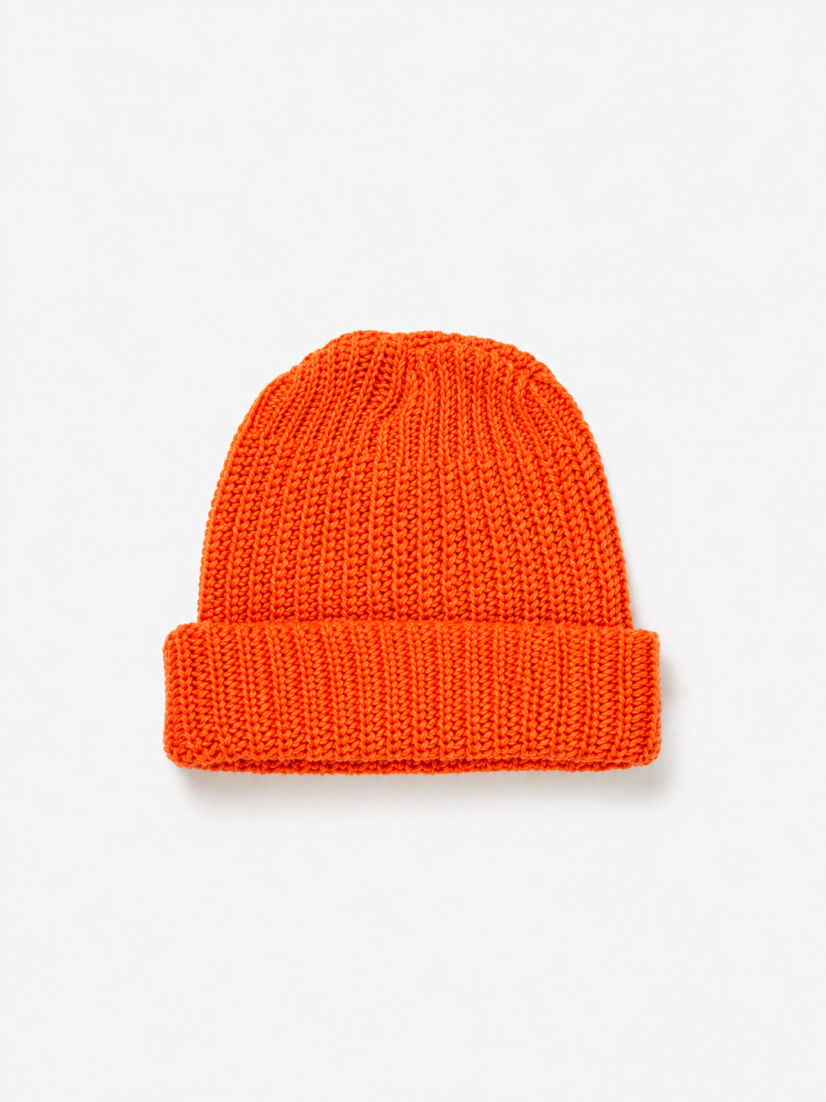 Heavy Knit Beanie - Orange