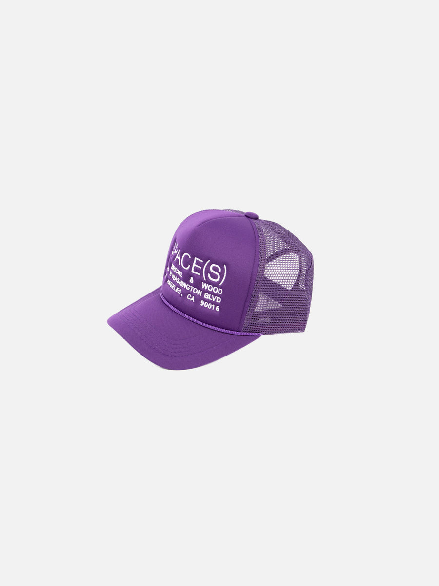 SPACE(S) Address Trucker Hat - Purple