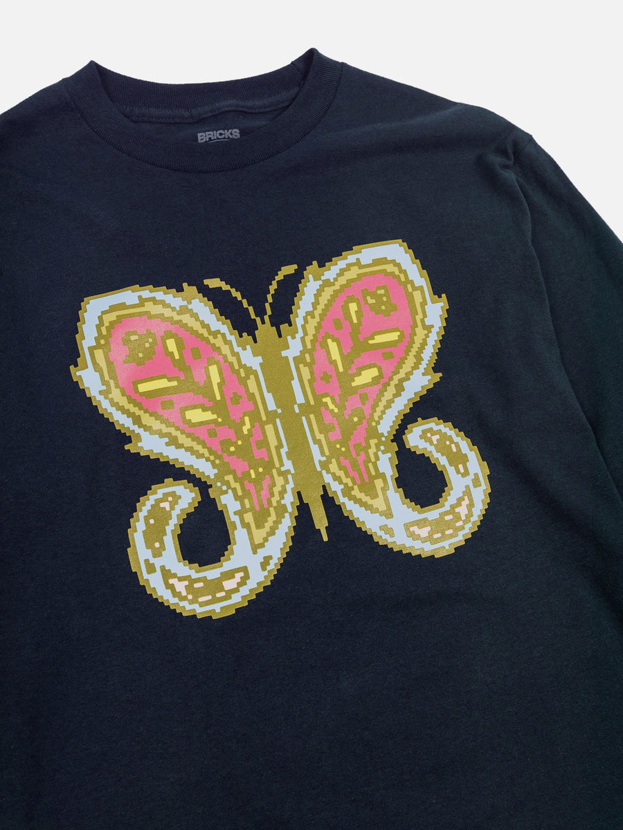 Paisley Butterfly L/S Tee - Navy