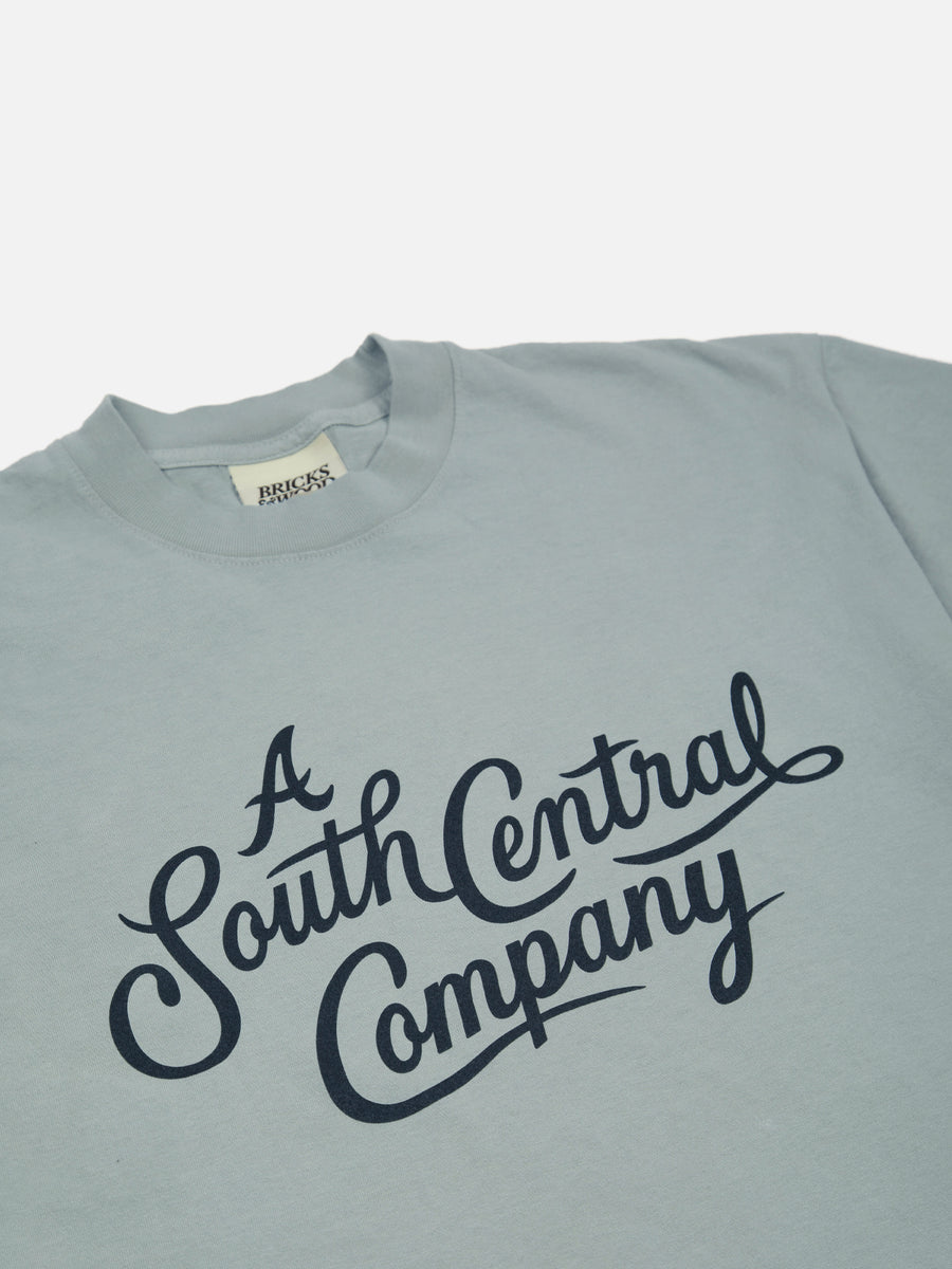 A South Central Company Script Tee - Sage Blue
