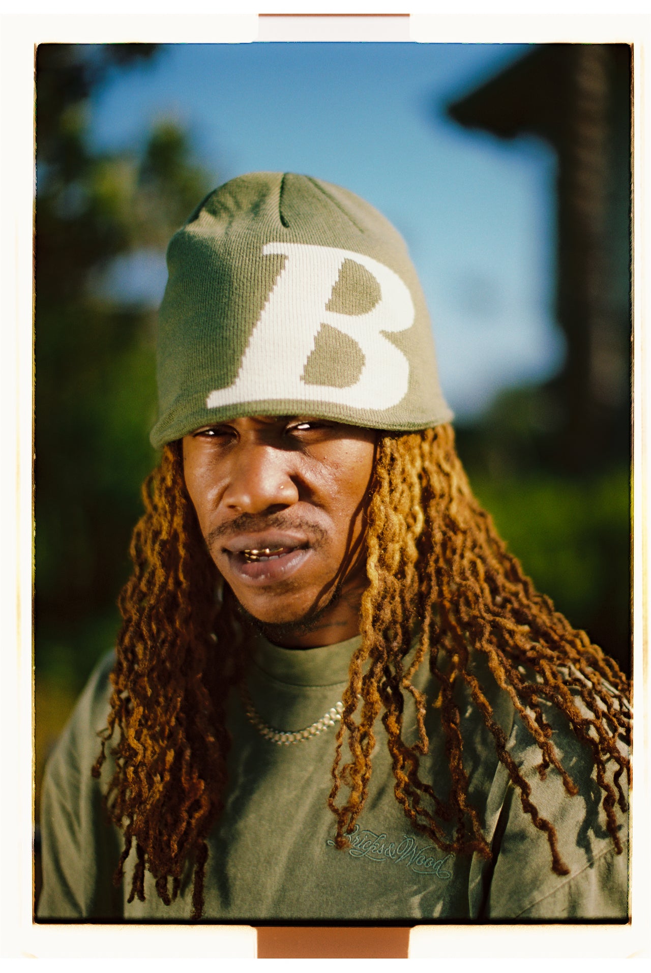 B Logo Skully - Olive