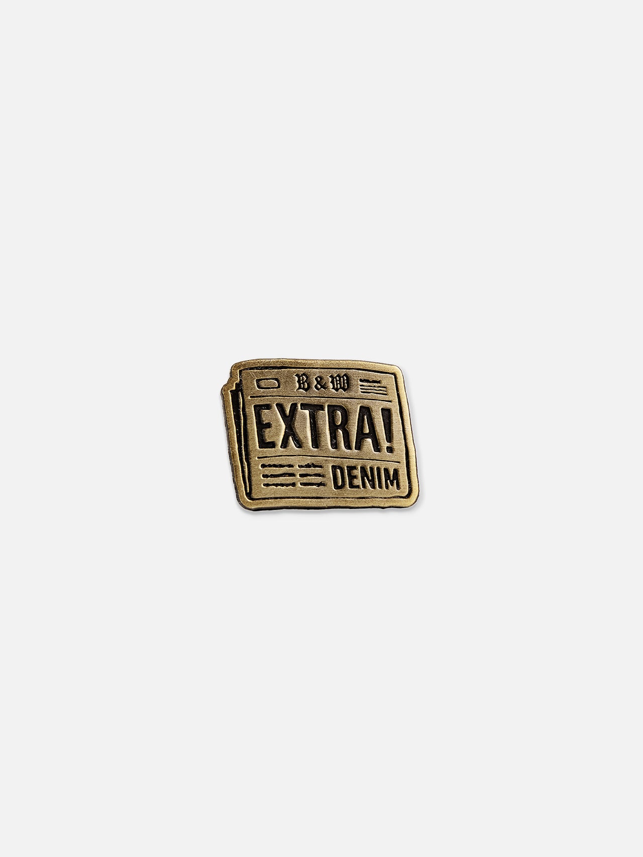 Extra Denim Newspaper Pin