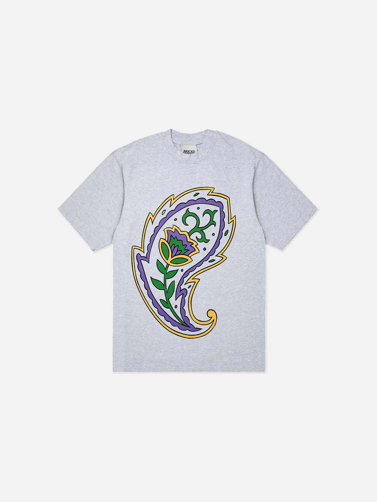 Paisley-de-lis Tee - Ash