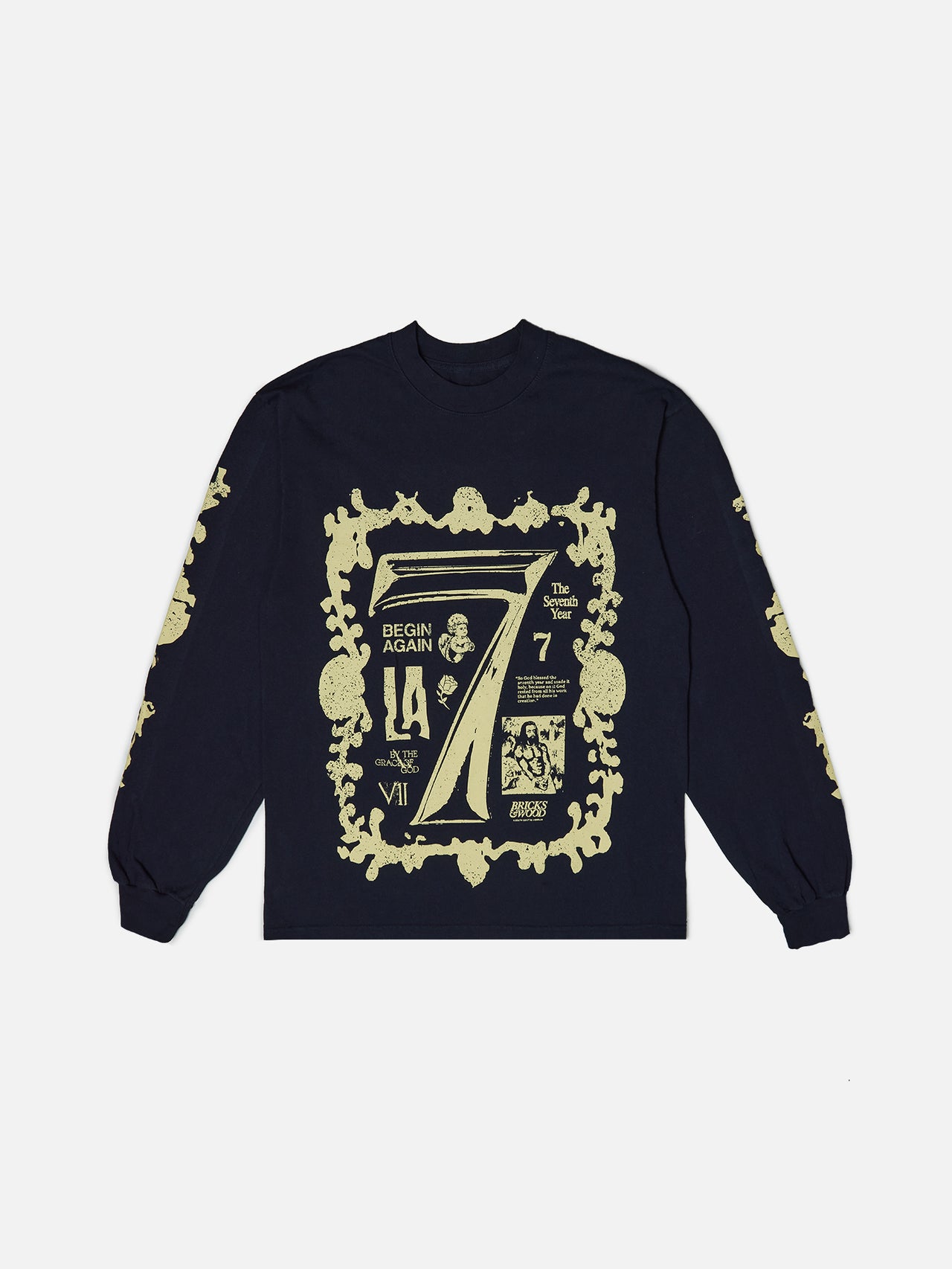 7th Year Anniversary Long Sleeve Tee - Navy
