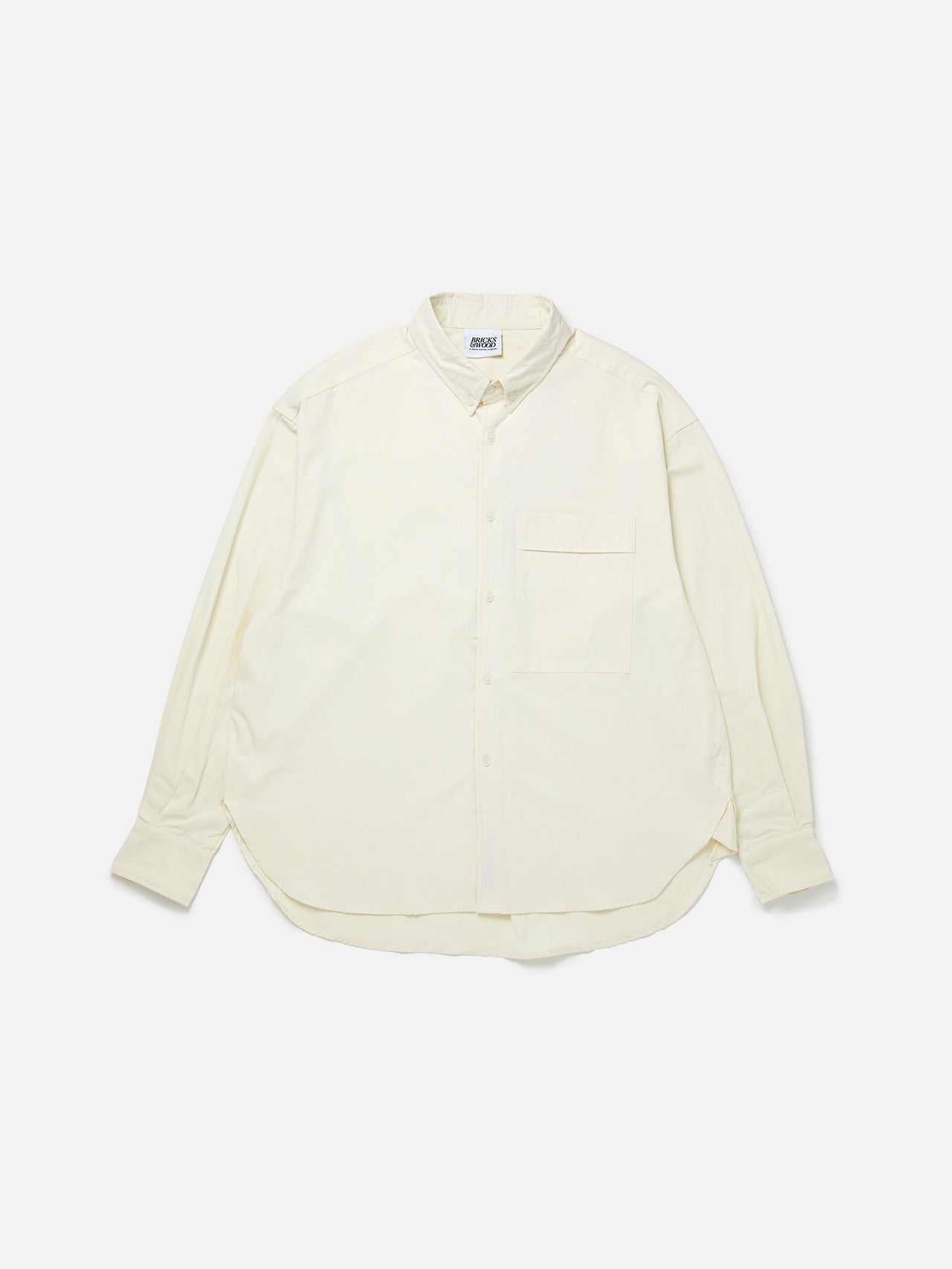 Script Logo Button Down Shirt - Ivory