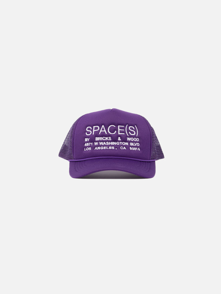 SPACE(S) Address Trucker Hat - Purple