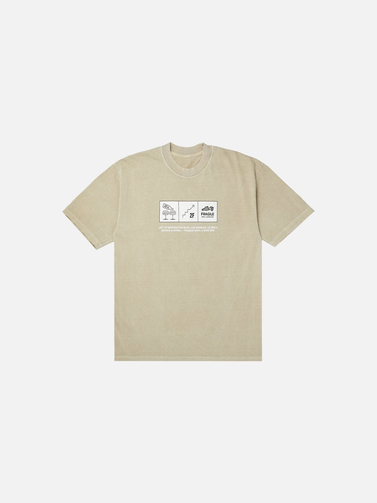 Fragile Wine Tee - Mushroom