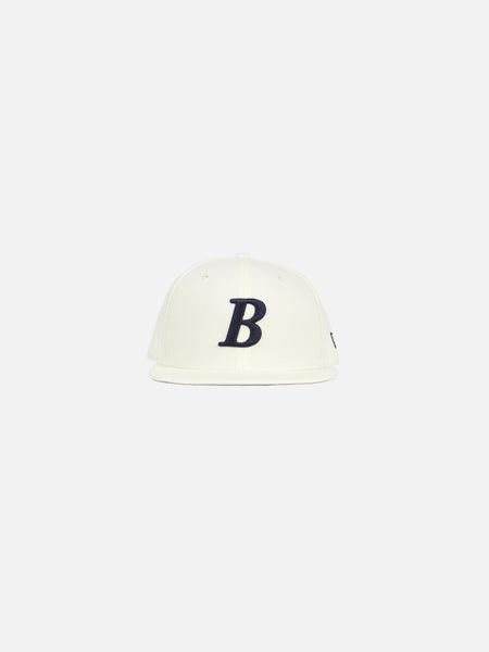 New Era B Logo Cap - Chrome/Navy - Bricks & Wood