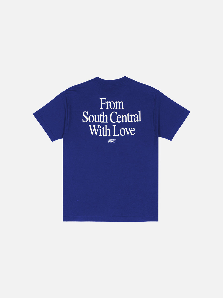 From South Central With Love Logo Tee - Cobalt