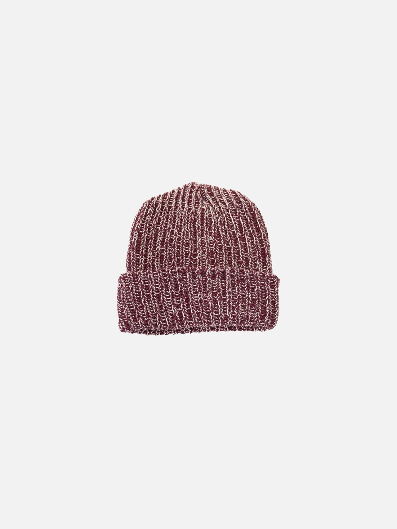 Heavy Knit Beanie - Marbled Wine