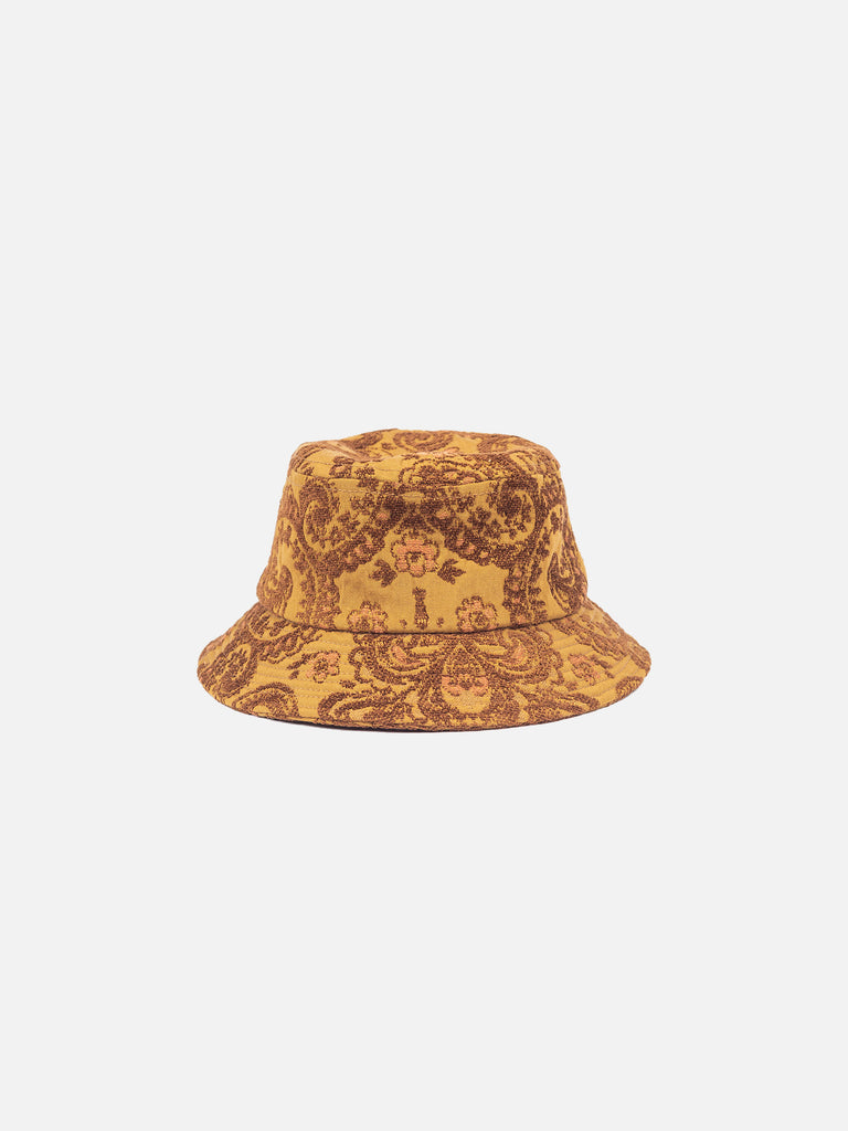 Antique Damask Bucket Hat - Clay