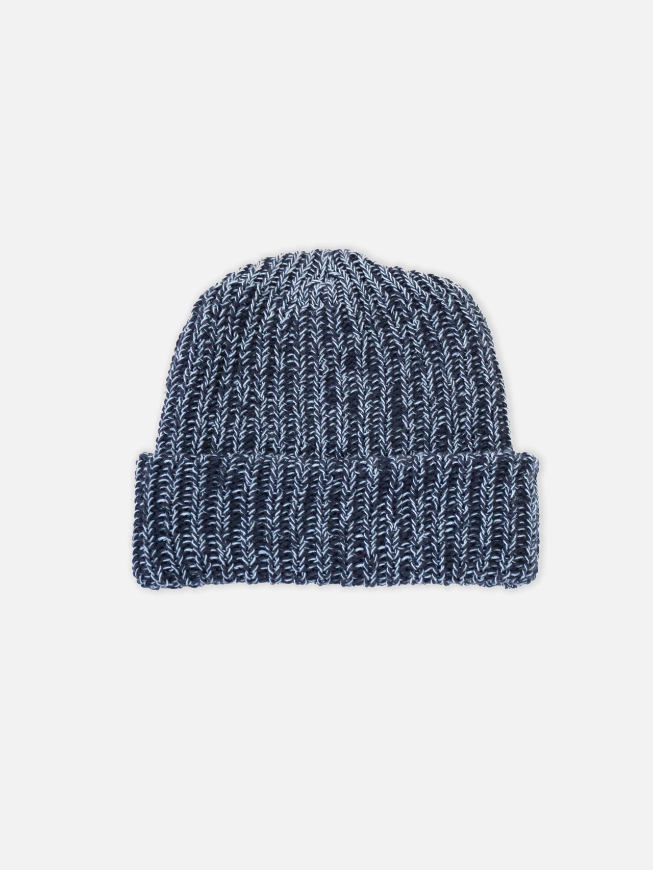 Heavy Knit Beanie - Navy Snow